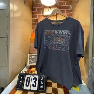 Star Wars Shirt Men's Sz Med Graphic T-Shirt X Wing